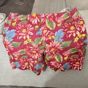 Polo by Ralph Lauren Floral Flat Front Shorts - Red, Green, Blue, Yellow